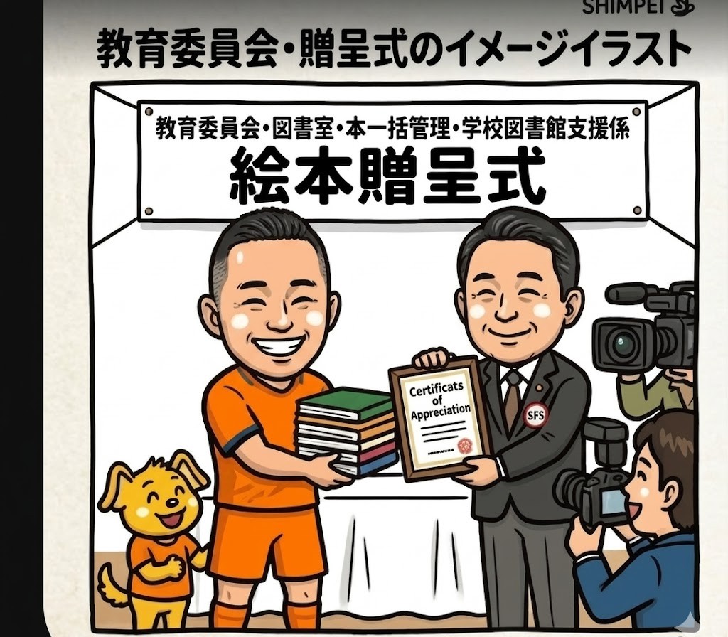 贈呈式のイメージイラスト